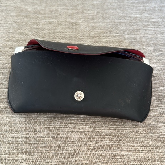 Vintage Laura Biagiotti Italy  80’s Black Silver Sunglasses pristine with case - Picture 13 of 15